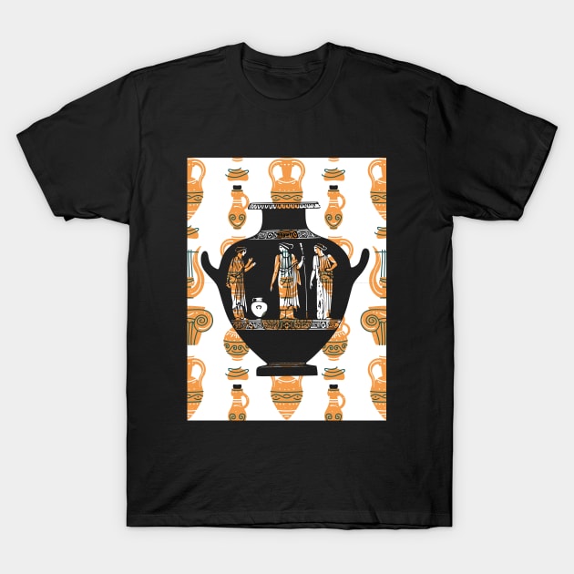 Red Figure Vase T-Shirt by TJWDraws